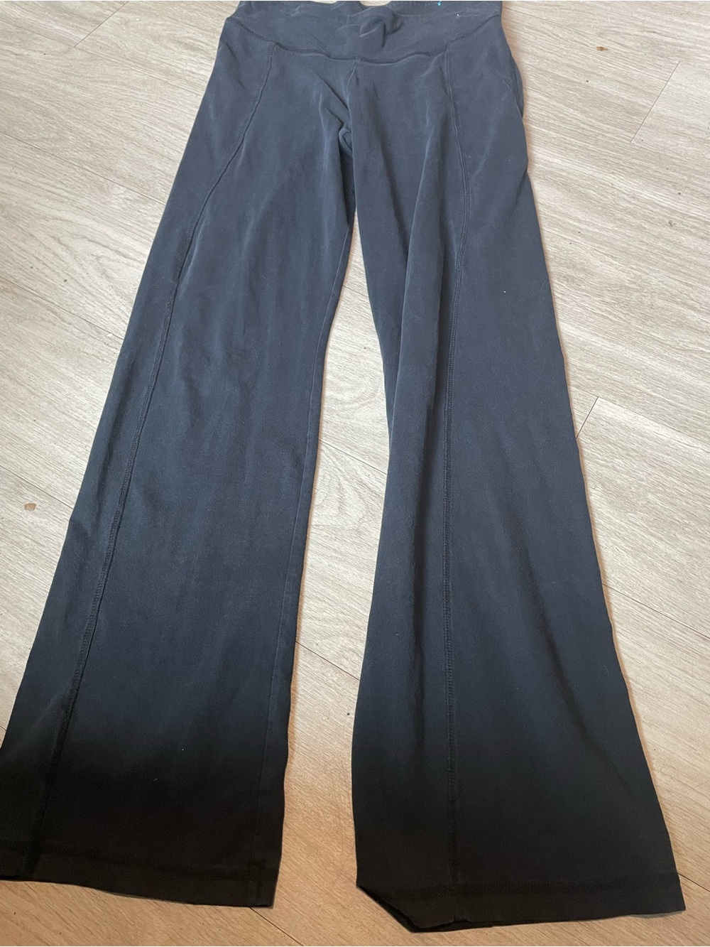 Marika Black Boot-Cut Wide-Leg Yoga Pants
